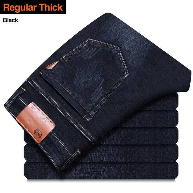 Great Classic Style Men's Brand Jeans - Business Casual Stretch Slim Trousers (TG2)