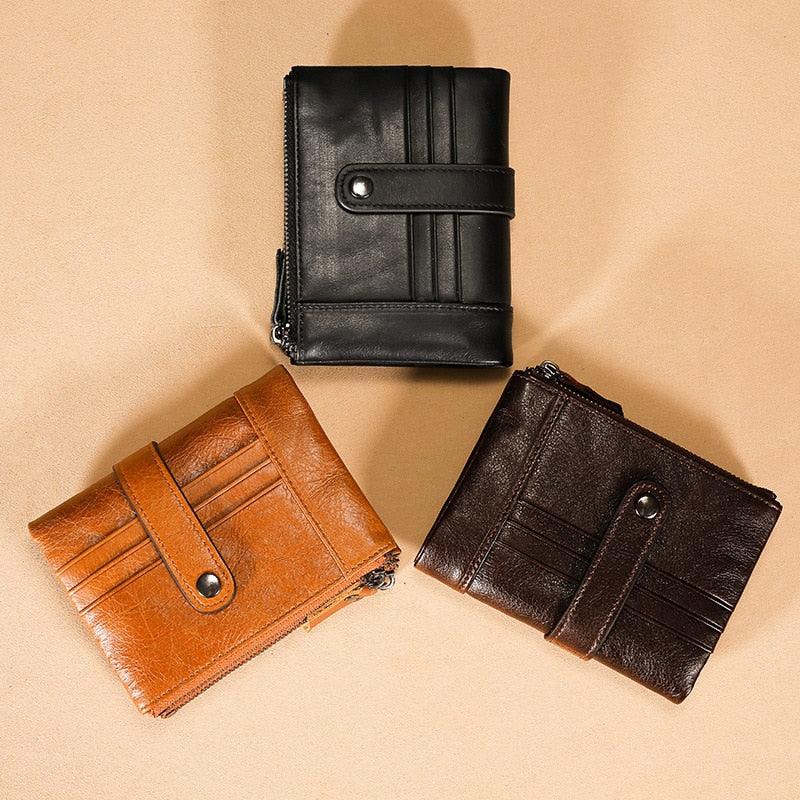 Great Short Wallet - Leather Money Clip - Luxury Anti-Theft Bag Purse Holder (2U17)