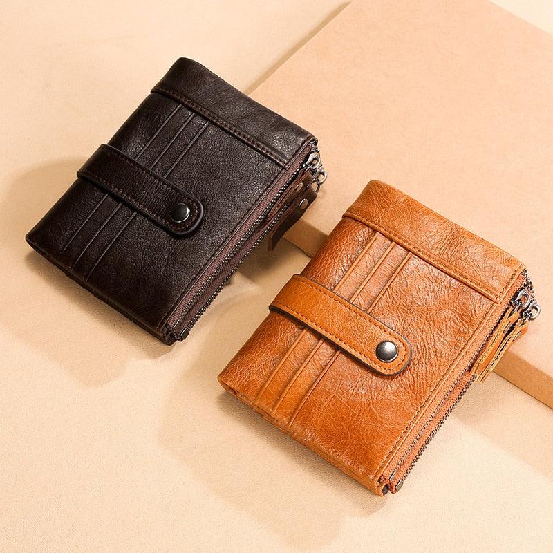 Great Short Wallet - Leather Money Clip - Luxury Anti-Theft Bag Purse Holder (2U17)