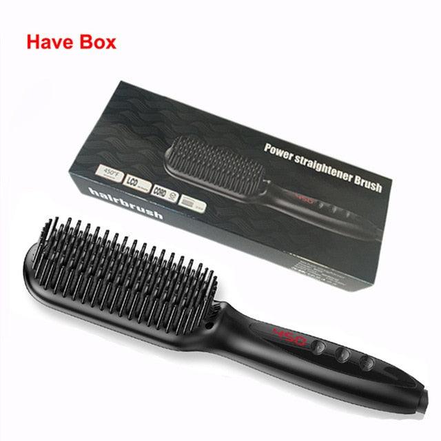 Brush Hair Straightener Men Beard Straightener Beard Brush Hair Flat Iron Comb (BD4)(1U45)