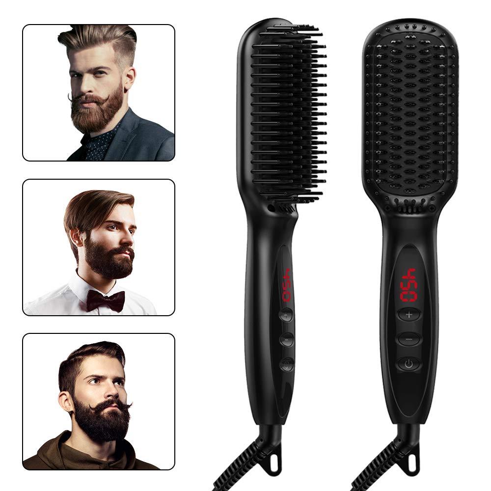 Brush Hair Straightener Men Beard Straightener Beard Brush Hair Flat Iron Comb (BD4)(1U45)