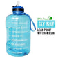 1 Gallon Water Bottle with Straw Time Marker 3.78L 2.2L 1.3L BPA Free (1AK1)