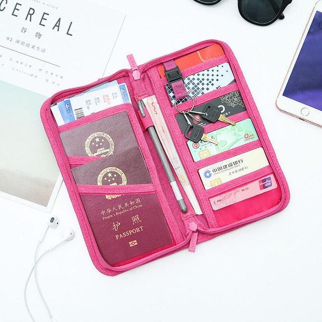 Business Passport Cover - Waterproof Travel Document Cover Organizer Bag - Cardholders Clutch Card Holder (LT8)(F79)