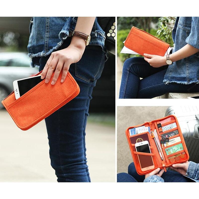 Business Passport Cover - Waterproof Travel Document Cover Organizer Bag - Cardholders Clutch Card Holder (LT8)(F79)