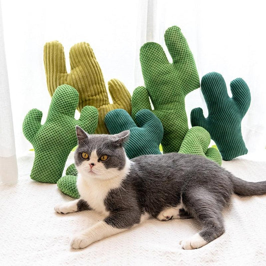 Cactus Pillow Funny Cat Toys - Pet Puppy Chew Toys for Dogs Cat (8W3)(F75)