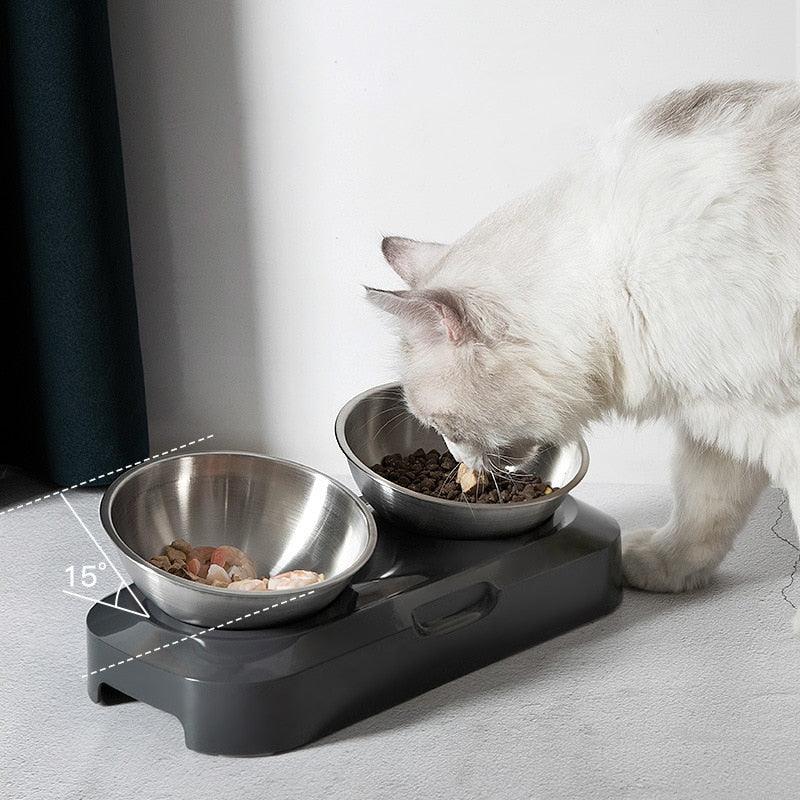Pet Feeder Drinking Bowls - Dogs Cats Pet Food Bowl (2W4)(F75)