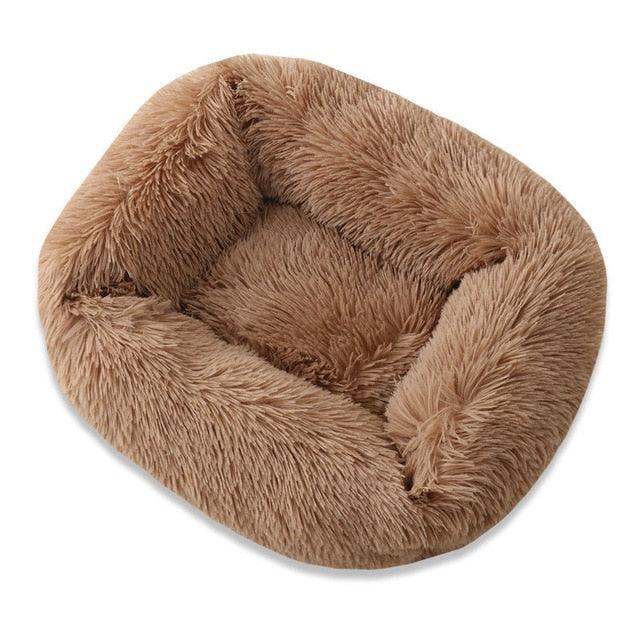 Soft Pet House Dog Bed -Coral Fleece Square Solid Color Warm Pet Beds (6W3)(4W3)(F74)