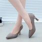 Cute Women Kitten Heels Shoes - Pointed-Toe High Heels - Silver Wedding Shoes (SH3)(SH1)(WO1)(F37)