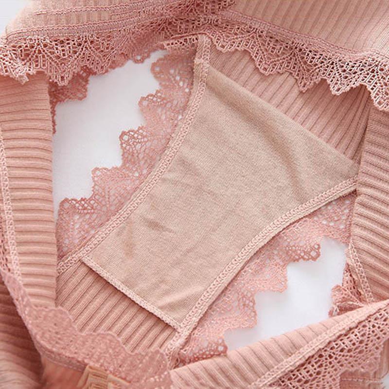 Ice Silk Panties for Women Girls' Seamless Underwear Traceless Intimates  Ruffle Lingerie Cotton Crotch