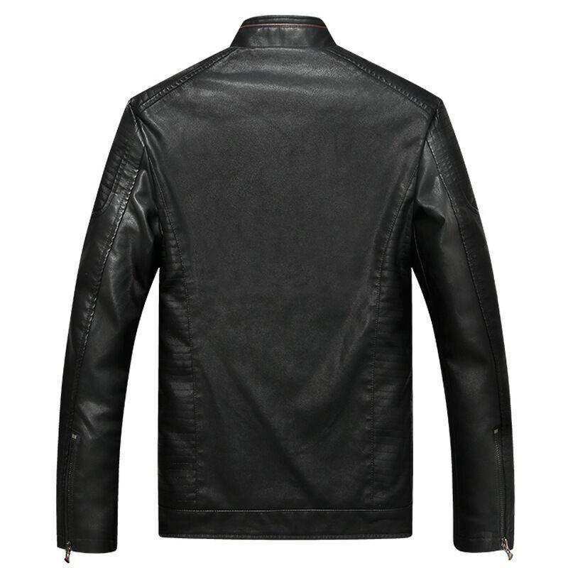 Faux Leather Jackets - Men High Quality Classic Motorcycle Bike Cowboy Jacket Coat (TM3)