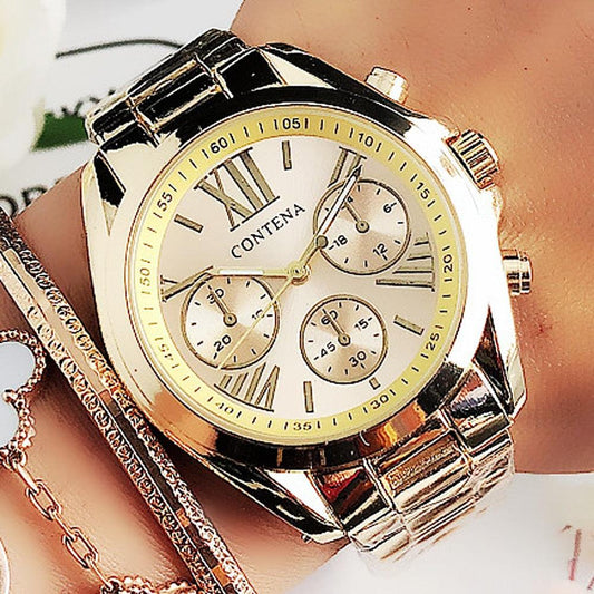 Fashion Golden Women Luxury Watches (9WH3)(F82)