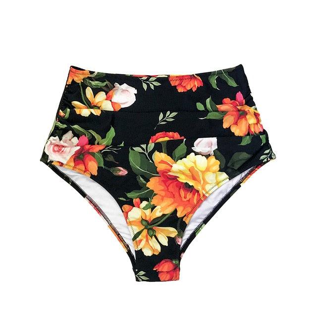 Gorgeous Floral High Waist Bikini Bottom - Women Sexy Single Panties -Briefs Bikini Bottom (TSP4)(TB8D)(TSP1)(TSP3)(F28)