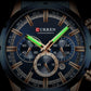 Great Blue Wristwatch - Men's Watches - Luxury Leather Sport Quartz Watch (2MA1)(F84)