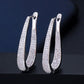 Nice Micro Pave Cubic Zirconia Stone White Gold Luxury Big Hoop Earrings - New Fashion Jewelry (2JW3)(F81)