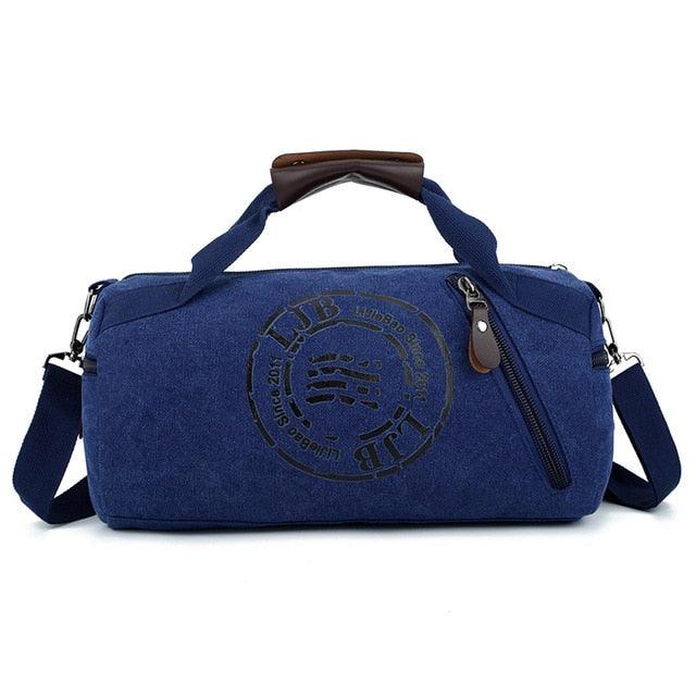 Canvas Gym Duffle Bag - Fitness Gadgets Shoulder Gym Bag - Training Sports Bag - Travel (D78)(LT3)
