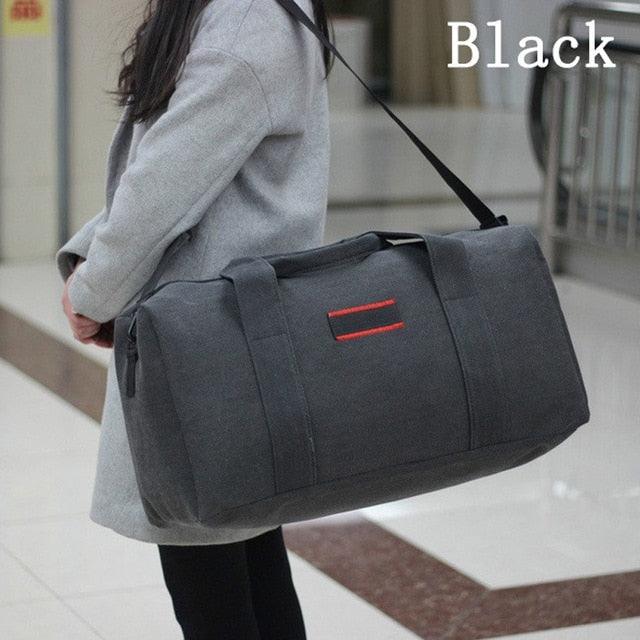 Canvas Large Capacity Clothes Travel Bag - Wearable Luggage Weekend Bag (LT3)