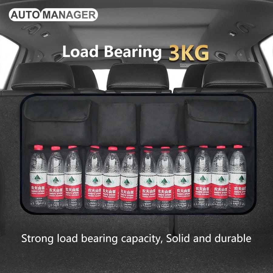 Car Trunk Organizer - Backseat Storage Bag - High Capacity Adjustable Auto Seat Back (D79)(3LT1)
