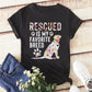 Pet Lovers Cartoon Print T Shirt - Women Short Sleeve Top - Summer Flowers Dog Print T Shirts - New Women Clothes (3U19)