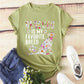 Pet Lovers Cartoon Print T Shirt - Women Short Sleeve Top - Summer Flowers Dog Print T Shirts - New Wome