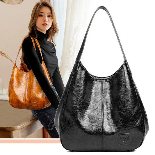 Casual Women's Purse - Large Capacity Tote Bag - High Quality Soft Patchwork Shoulder Bag (D43)(WH2)(WH6)