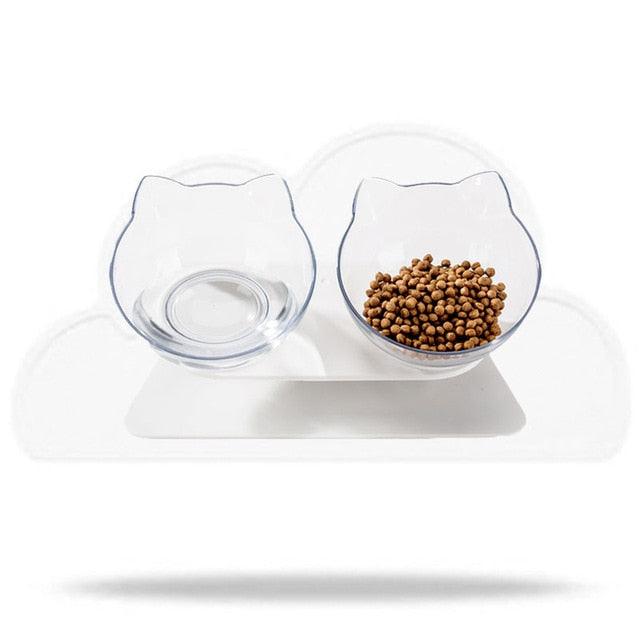 Great Bowls Double Bowls Non-slip With Raised Stand Pet Food And Water Bowls Feeders (6W1)(F71)
