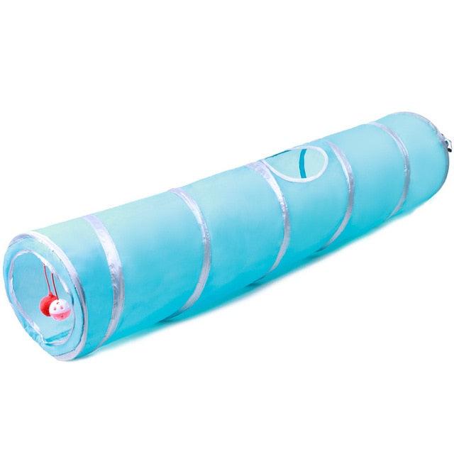 Great Cat Tunnel Pet Tube Collapsible Play Toy - Indoor Outdoor Kitty Puppy Toys - Puzzle Exercising Hiding Training (D75)(8W3)