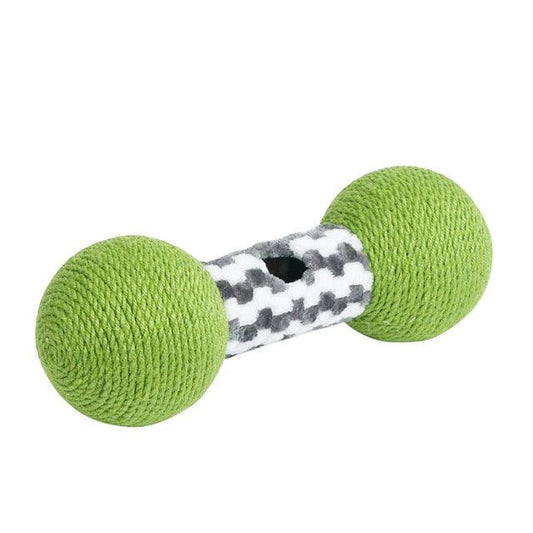 Pet Cat Toy Dumbbell Sisal Scraper Grinding Claw Kitten Toys - With Bell Ball Make Cat Funny Pet Supplies (8W3)