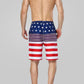 Men's Swim Shorts - American Flag Beach Shorts Swimwear Briefs - Swimsuits Trunks (D9)(TG5)