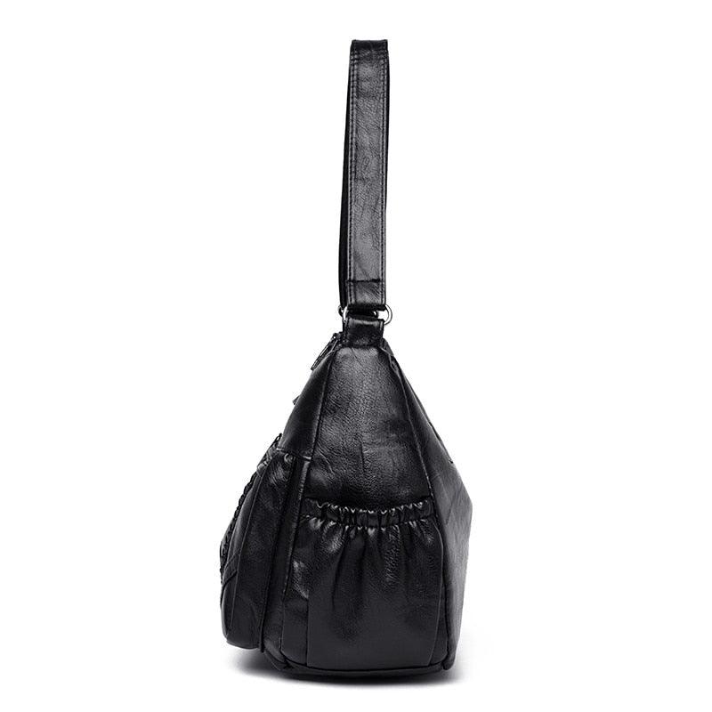 Great Women's Bags - Good Quality - Very Soft Washed PU Leather Shoulder Bag (WH4)(WH2)