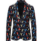 Christmas Blazer - Men 3D Cartoon Print Fashion Blazers - New Year Jacket Festival Party (T2M)(CC5)(F8)(F11)