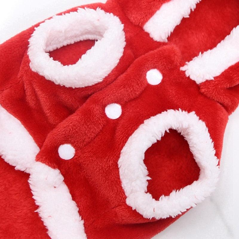 Christmas Dog Clothes - Small Medium Dogs Santa Costume Pug Chihuahua Pet - Cat Clothing Jacket Coat (2U69)