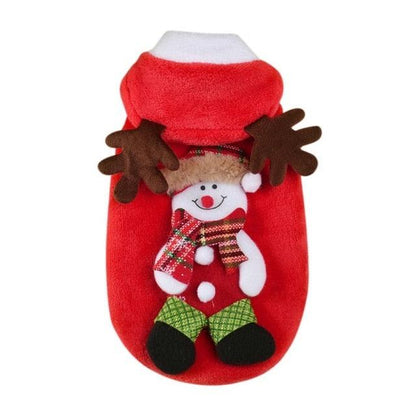 Christmas Dog Clothes - Small Dogs Coat Chihuahua Winter Pet Hoodie Santa Costume With Belts (2U69)