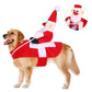 Christmas Dog Costumes Pet Clothes - Santa Riding Dog Dressing up Jacket Coat - Funny Dogs Clothing (2U69)