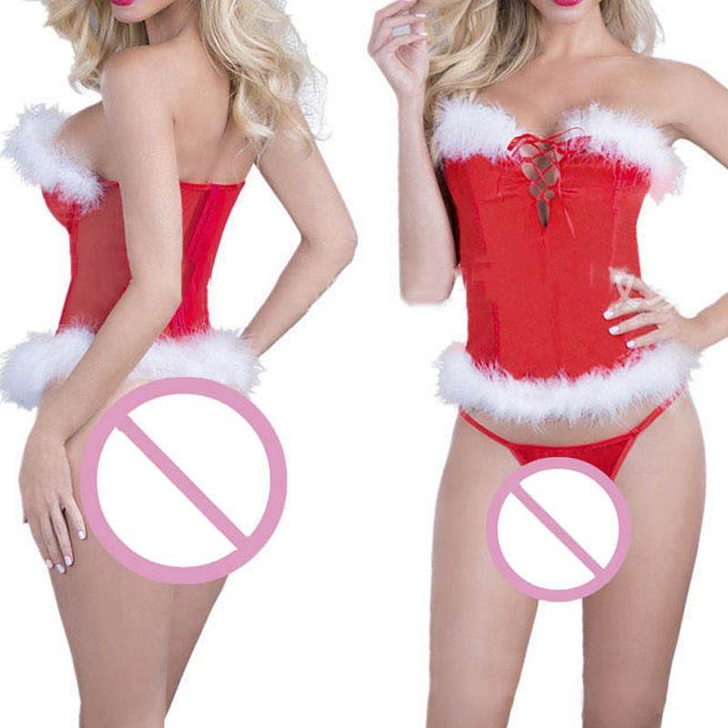 Christmas Erotic Lingerie Tight Temptation Suit - Two-piece (2U29)