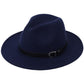 Classic British Fedora Hat - Imitation Woolen Winter Felt Hats - Fashion Jazz Hat (WH8)