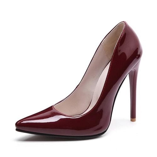 Classic Fashion High Heels Women Pump Shoes - Thin Heel Sexy Pointed Toe Wedding Party (SH1)(WO2)