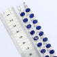 Classic Silver Color 45cm Necklace - Women Blue Black Semi-precious Jewelry (5JW)