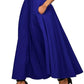 Women Slit Long Maxi Skirt - Vintage Ladies Fashion Pleated Flared Pockets Lace Up Skirt - Plus Size (TB7)(F22)