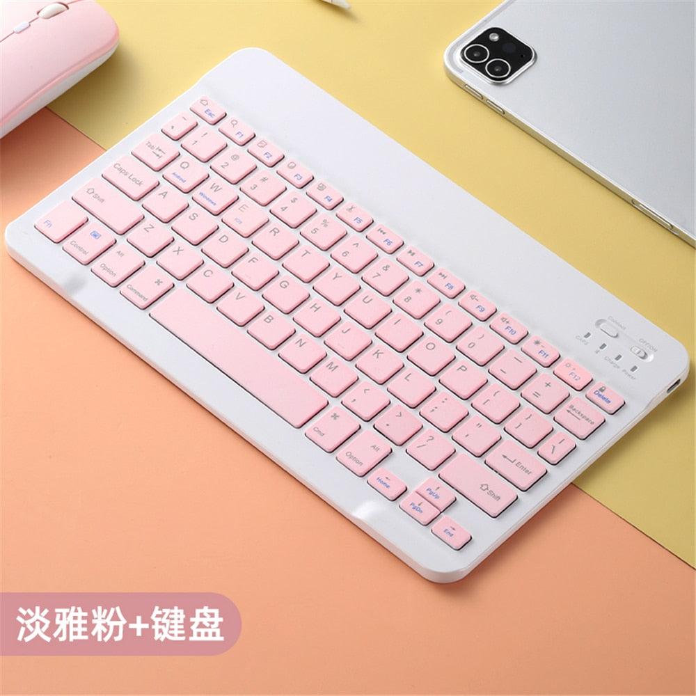 Colorful Arabic Spanish Touchpad Keyboard - For Samsung Android, Tablet, iPad 11 10.2 10.5 Tablet - Bluetooth Keyboard (TLC4)