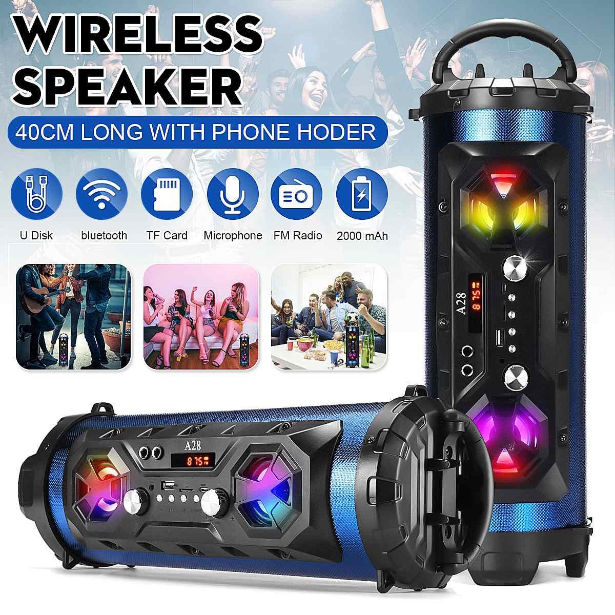 Colorful LED Light Portable bluetooth Speaker - Powerful Wireless Outdoor Speaker (HA3)(HA)(1U57)