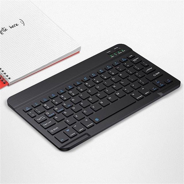 Colorful Russian Spanish English Keyboard Mouse For Samsung Android Tablet For iPad 9.7 10.5 - Tablet Bluetooth Mouse Keyboard (TLC4)