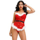 Sexy Women's Hollow Out Teddy Lingeries - Stitching Lace Exotic Body Christmas Transparent Lingerie (D29)(TSL2)