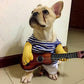 Great Cosplay Guitarist Dog Clothes -Small Dogs Winter French Bulldog Jacket Standing Dog Halloween Costume (W7)(F69)