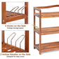 3-Tier Wood Shoe Rack Freestanding Shoe Storage Organizer Heavy-duty (FW5)(1U67)