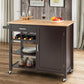 4-Tier Wood Kitchen Island Trolley Cart Storage Cabinet w/ Wine Rack & Drawer (D67)(FW9)(FW1)(1U67)