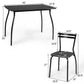 5 Piece Dining Set Table And 4 Chairs Home Kitchen Room Breakfast Furniture (FW1)(1U67)