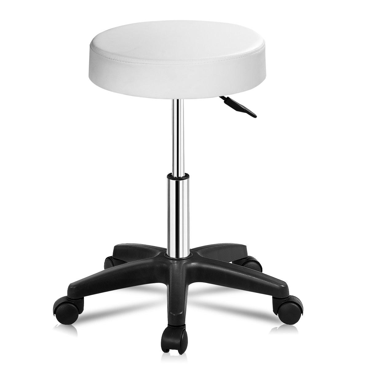 Adjustable Massage Spa Beauty Seat Rolling Swivel Bar Stool white (D67)(FW2)(FW3)(1U67)