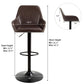 Modern Retro Adjustable Swivel Bar Stool Upholstered Chair (FW2)(1U67)