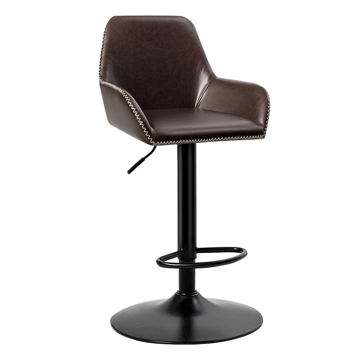 Modern Retro Adjustable Swivel Bar Stool Upholstered Chair (FW2)(1U67)