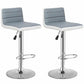 Set of 2 Bar Stools Adjustable Barstool PU Leather Swivel Pub Chairs Armless (FW2)(1U67)(F67)